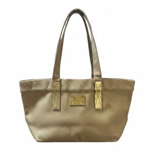 MICHAEL KORS Chic Tote Beige Canvas Gold Shimmer Tote Bag Shopper NWOT